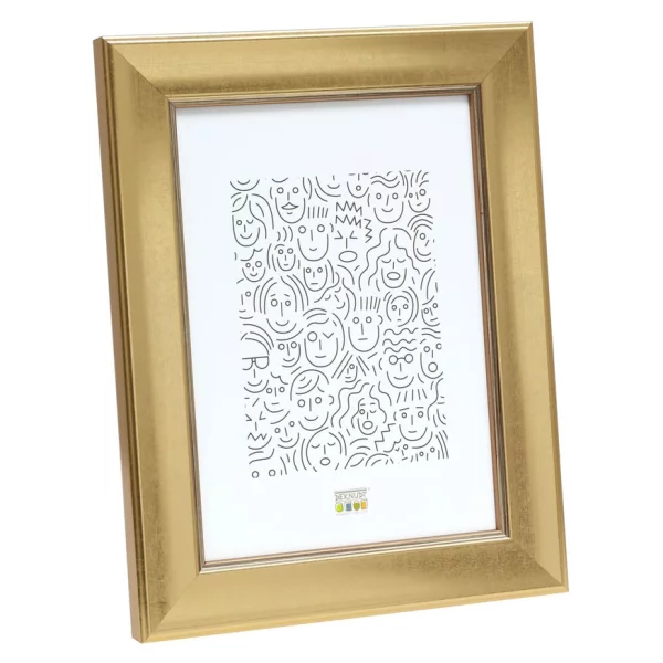 Holz Bilderrahmen Deinze 15x20 cm | Gold | Normalglas (2 mm)
