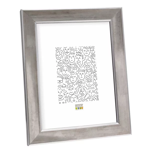 Cadre en bois Deinze 24x30 cm | argent | verre standard (2 mm)
