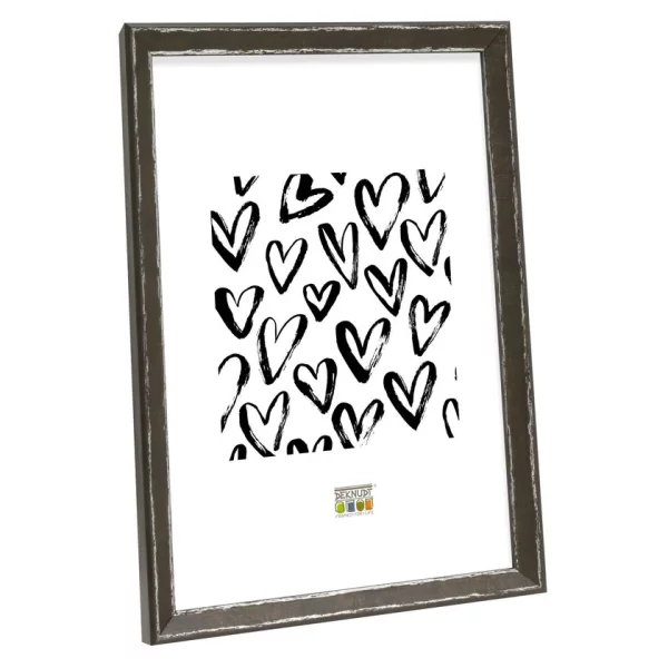 Kunststoff Bilderrahmen Amel 18x24 cm | schwarzbraun | Normalglas (2 mm)