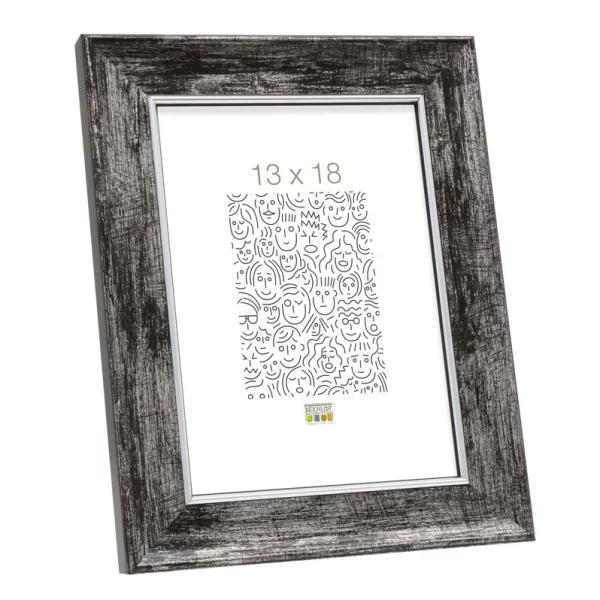 Cadre en bois Nete 10x15 cm | noir | verre standard (2 mm)
