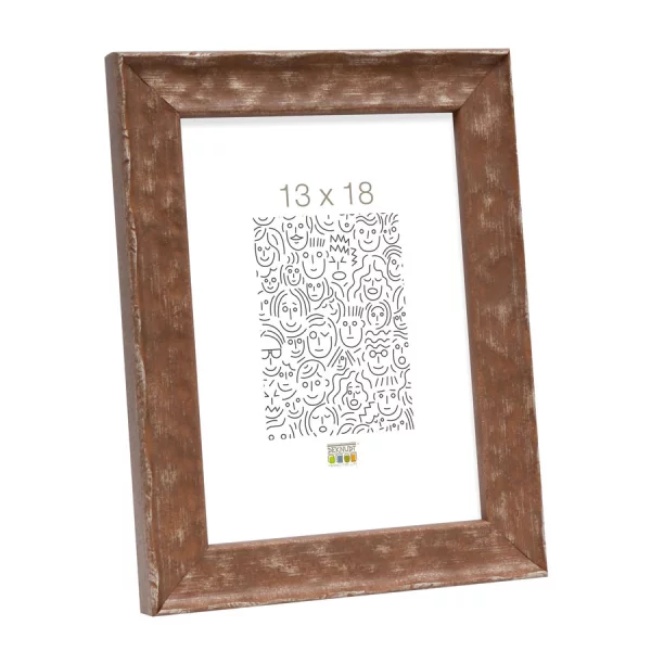 Cadre en bois Lesse 10x15 cm | brun | verre standard (2 mm)
