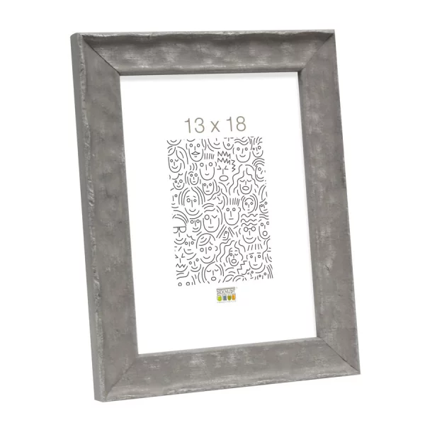 Holz Bilderrahmen Lesse 24x30 cm | Grau | Normalglas (2 mm)