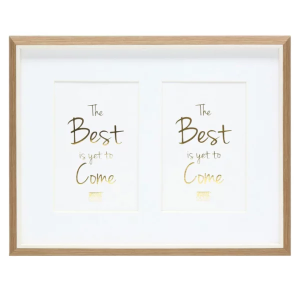 Cadre multi photos Linda pour 2 photos 13x18 cm | naturel avec blanc | verre standard (2 mm)
