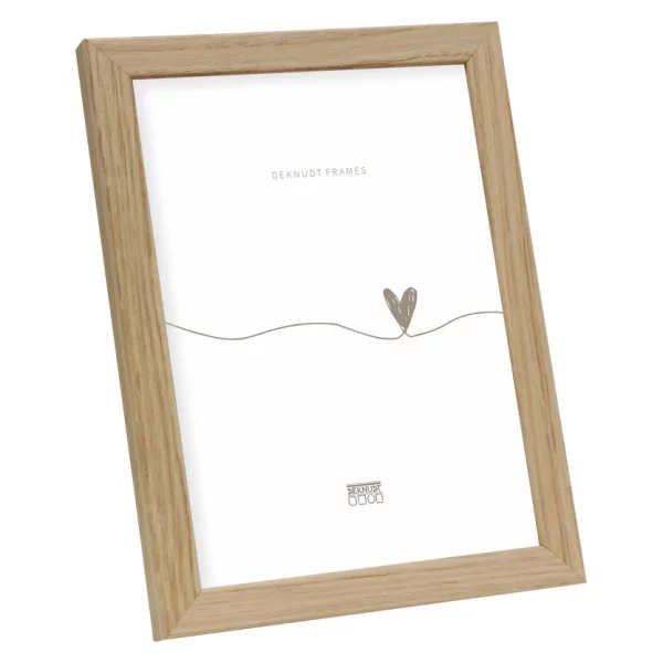 Cadre en bois plein chêne 10x15 cm | chêne clair | verre standard (2 mm)