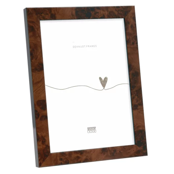 Kunststoff Bilderrahmen Amber 30x45 cm | braun-schwarz | Normalglas (2 mm)