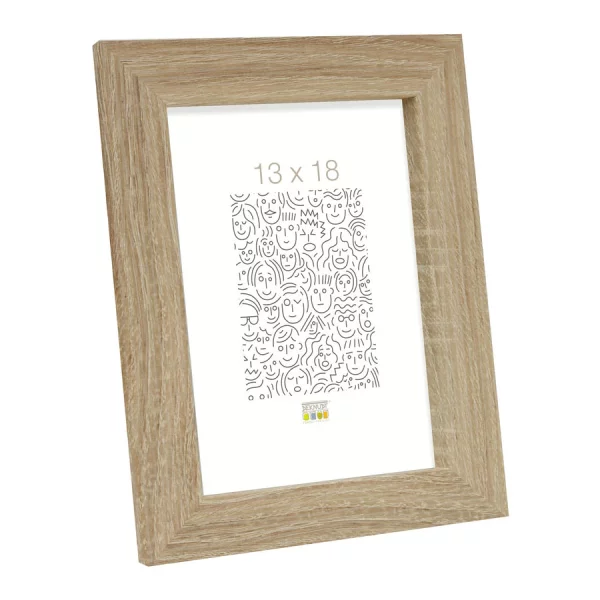 Holz Bilderrahmen Lily 10x15 cm | Natur | Normalglas (2 mm)