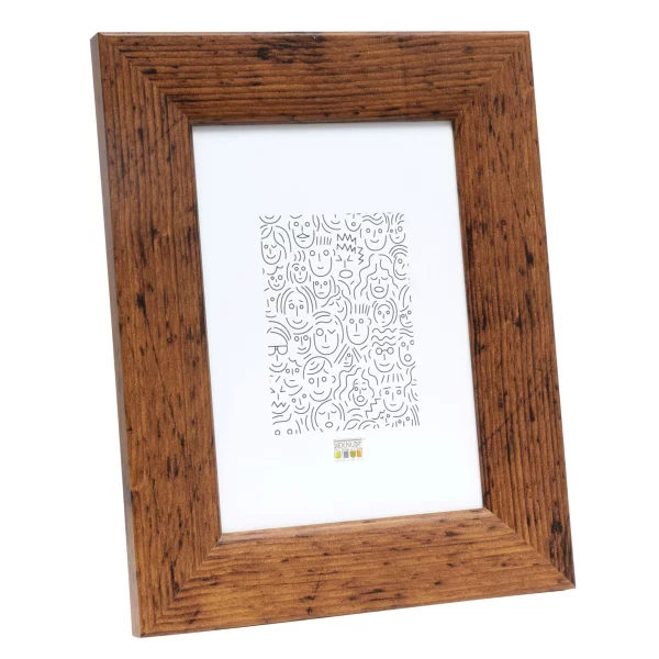 Cadre en bois Nathan 30x45 cm | marron veiné | verre standard (2 mm)