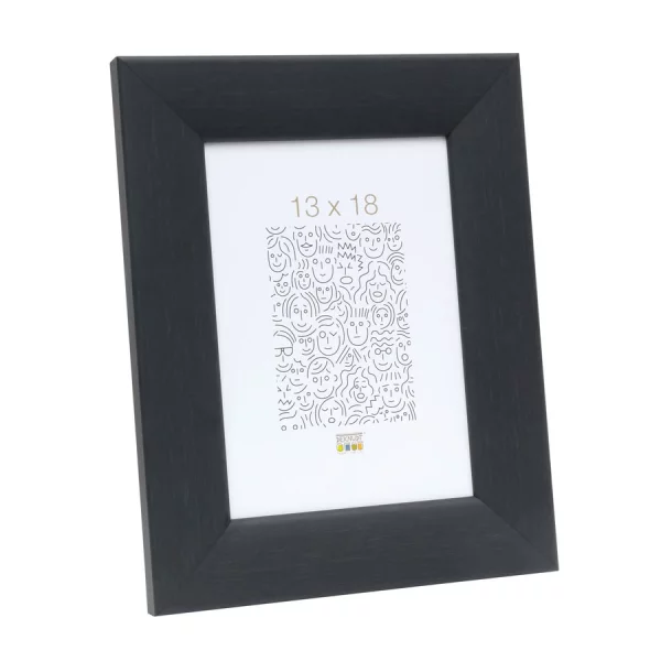 Cadre en bois Nathan 40x40 cm | noir | verre standard (2 mm)