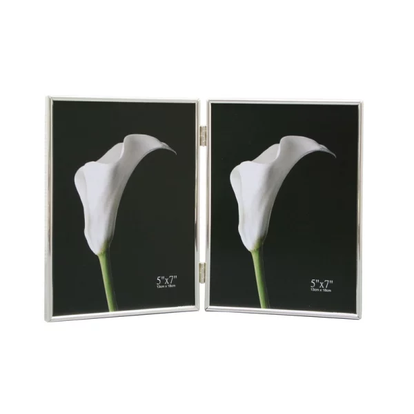 Cadre double Catherine 10x15 cm | argent | verre standard (2 mm)