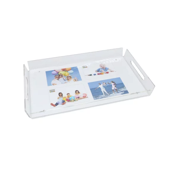 Design Servierbrett 30x50 cm | transparent | Kunstglas (2 mm)