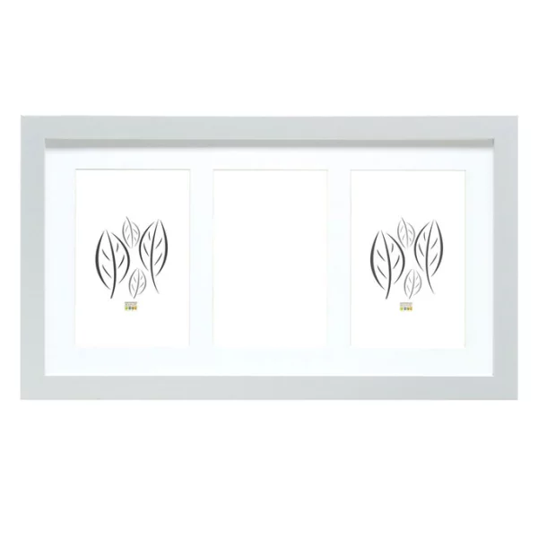 Cadre multi photos Juliette pour 3 photos 13x18 cm | argent | verre standard (2 mm)