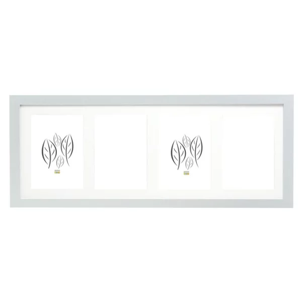 Cadre multi photos Juliette pour 4 photos 13x18 cm | argent | verre standard (2 mm)