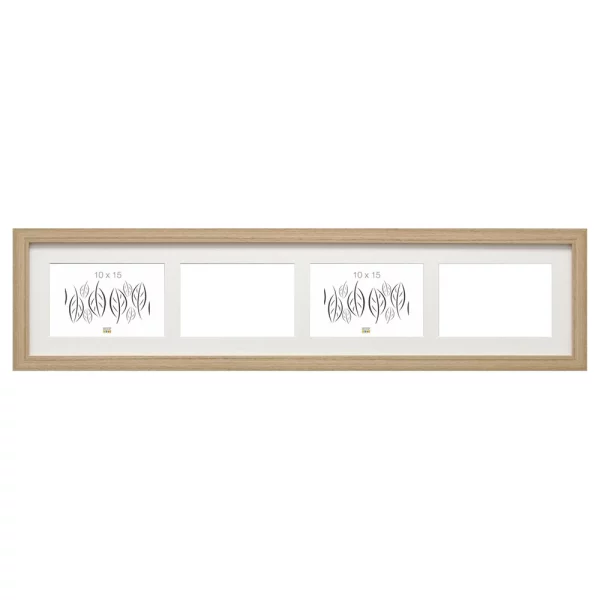 Cadre multi photos Juliette pour 4 photos 10x15 cm | naturel | verre standard (2 mm)