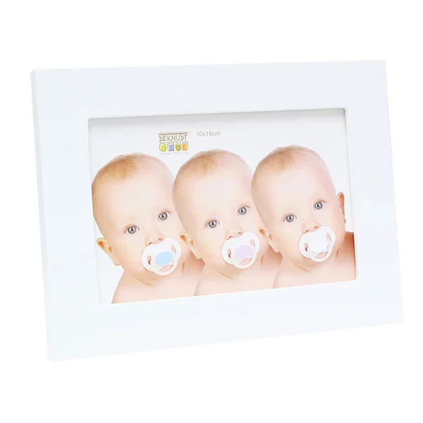 Cadre en bois Lina 13x18 cm | blanc | verre synthétique (2 mm)