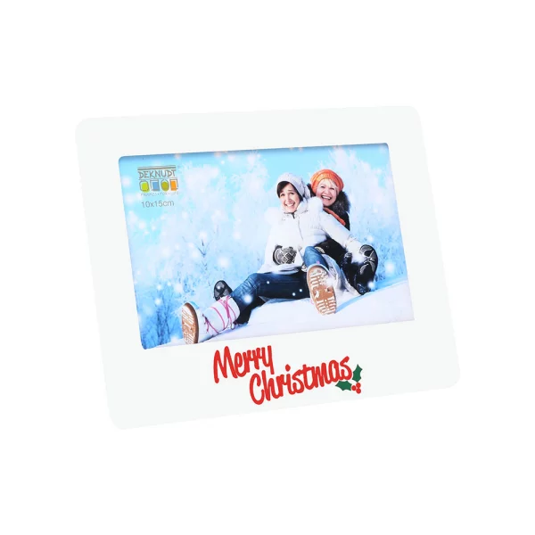Weihnachtsbilderrahmen 10x15 cm | Weiß | Kunstglas (2 mm)