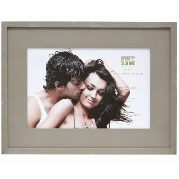 Cadre en bois Ramillies avec marie-louise 13x18 cm | beige | verre standard (2 mm)