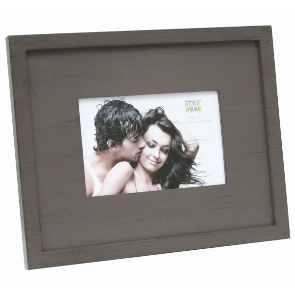Cadre en bois Ramillies avec marie-louise 13x18 cm | taupe | verre standard (2 mm)