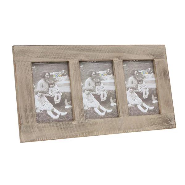 Cadre multi photos Opitter pour 3 photos 3x10x15 cm | gris | verre standard (2 mm)
