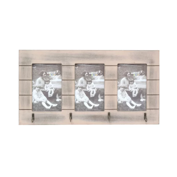 Cadre multi photos Carlo pour 3 photos 10x15 cm | gris | verre standard (2 mm)