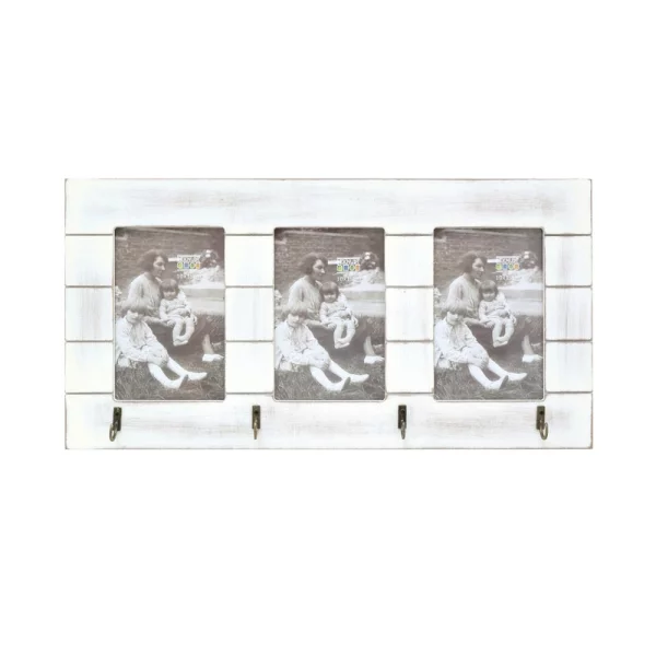 Cadre multi photos Carlo pour 3 photos 10x15 cm | blanc | verre standard (2 mm)