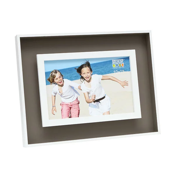 Fotorahmen mit Tiefeneffekt 13x18 cm | Taupe | Normalglas (2 mm)