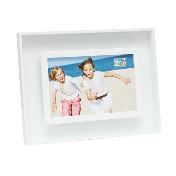 Fotorahmen mit Tiefeneffekt 13x18 cm | Weiß | Normalglas (2 mm)