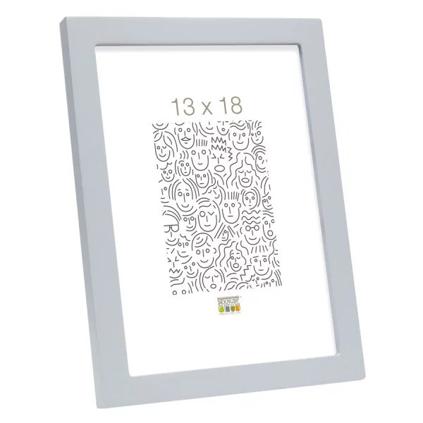 Holz Bilderrahmen Ruben 10x15 cm | Silber | Normalglas (2 mm)