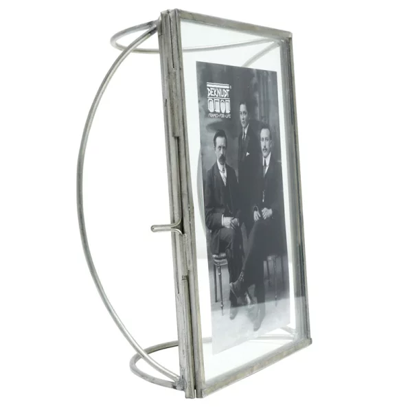 Doppelglas Fotorahmen zum Stellen 15x20 cm | silber-transparent | Normalglas (2 mm)