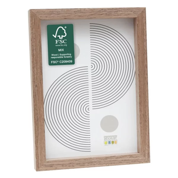 Cadre en bois (MDF) Elias 10x15 cm | brun | verre standard (2 mm)