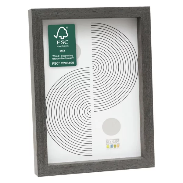Cadre en bois (MDF) Elias 10x15 cm | gris foncé | verre standard (2 mm)