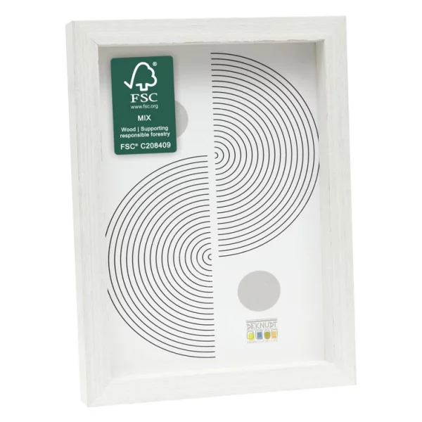 Cadre en bois (MDF) Elias 10x15 cm | blanc | verre standard (2 mm)