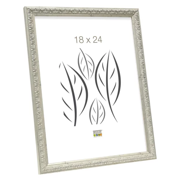 Cadre en plastique Rooien 13x18 cm | argent | verre standard (2 mm)
