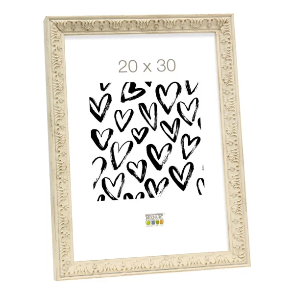 Cadre photo Vintage 20x20 cm | blanc | verre standard (2 mm)