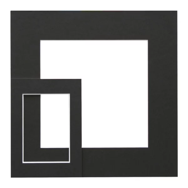 Passe-partout standard 13x13 cm (9x9 cm) | noir