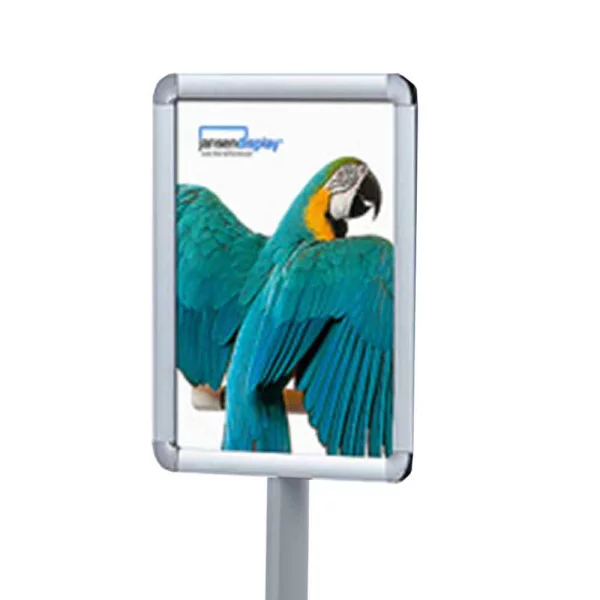 Infoständer Standard 21x29,7 cm (A4) | silber mit Rundecken
