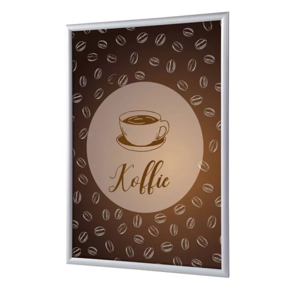 Kliklijst 25 mm, Complete Set inclusief poster: Koffie (Nederlands / Engels / Duits) 59,4x84,1 cm (A1) | Nederlands | kunstglas, gematteerd (1 mm)