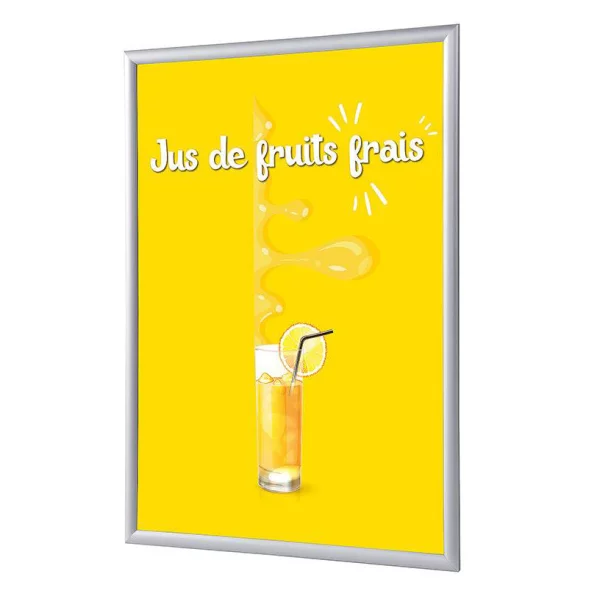 Cadre pour affiche, 25 mm, Set complet comprenant l'affiche: Jes Frais (français / allemand / espagnol) 21x29,7 cm (A4) | Français | verre synthétique mat (1 mm)