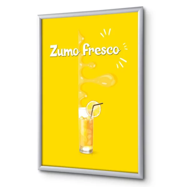 Cadre pour affiche, 25 mm, Set complet comprenant l'affiche: Jes Frais (français / allemand / espagnol) 21x29,7 cm (A4) | Espagnol | verre synthétique mat (1 mm)
