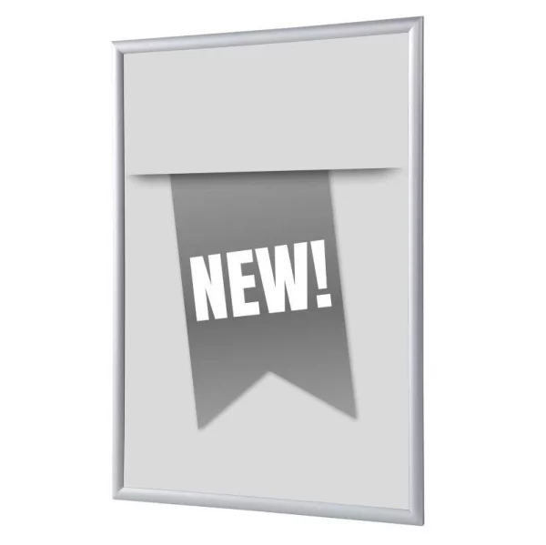 Cadre pour affiche, 25 mm, Set complet comprenant l'affiche: Nouveau (français / anglais / allemand / espagnol) 21x29,7 cm (A4) | Gris - Anglais | verre synthétique mat (1 mm)