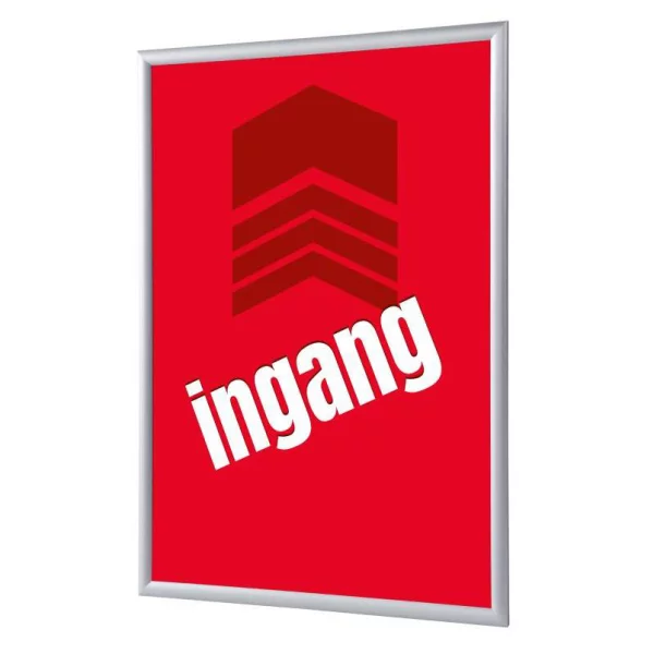 Kliklijst 25 mm, Complete Set inclusief poster: Ingang (Nederlands / Engels / Duits) 21x29,7 cm (A4) | Rood - Nederlands | kunstglas, gematteerd (1 mm)