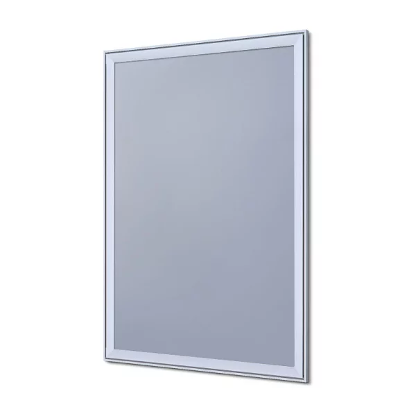 Design Klapprahmen Compasso 59,4x84,1 cm (A1) | Silber eloxiert | Kunstglas mattiert (1 mm)