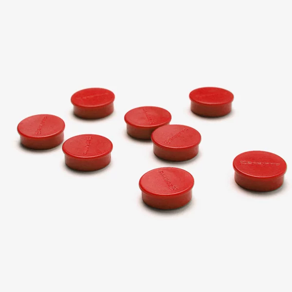 Magnete 20 mm, 8er-Set Rot