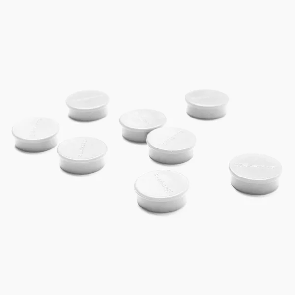 Magnete 20 mm, 8er-Set Weiss