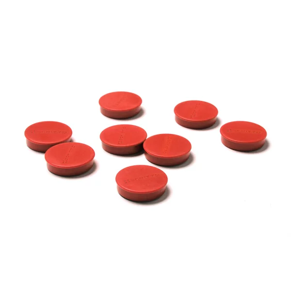Magnete 35 mm, 8er-Set Rot