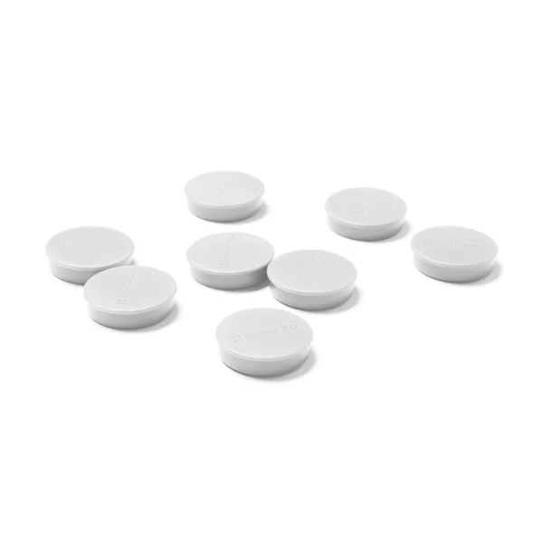 Magnete 35 mm, 8er-Set Weiss