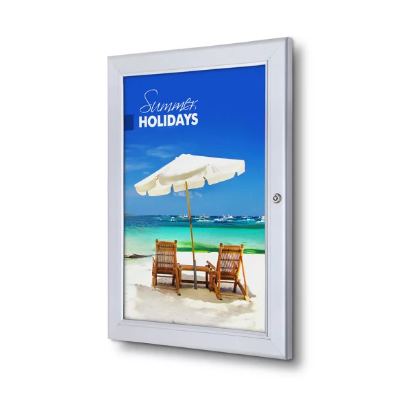 Abschließbarer Plakatschaukasten Economy 29,7x42 cm (A3) | Silber