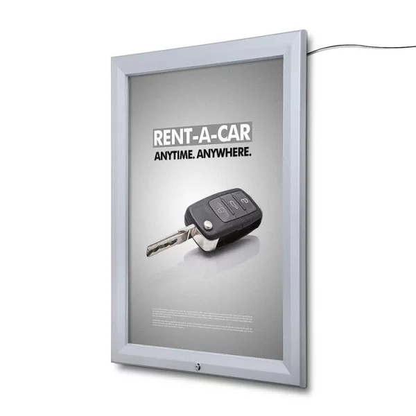 Cadre pour affiche pour l'extérieur DEL 59,4x84,1 cm (A1) | verre de sécurité trempé ESG
