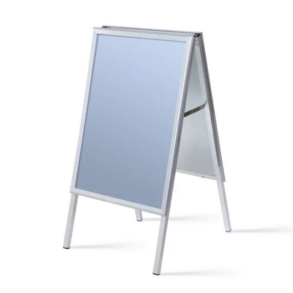 Kundenstopper Standard 32 mm 50x70 cm | Ecken auf Gehrung | Kunstglas mattiert (1 mm)