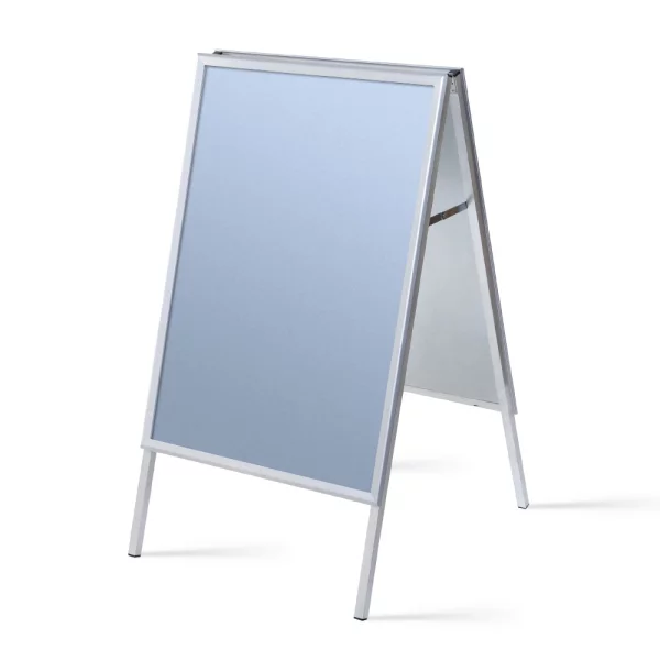 Kundenstopper Standard 32 mm 70x100 cm | Ecken auf Gehrung | Kunstglas mattiert (1 mm)