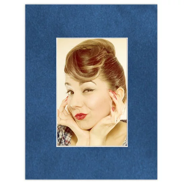 Foto-Aufsteller "Dekowilli" 18x24 cm (10x15 cm) | Royalblau-Samt